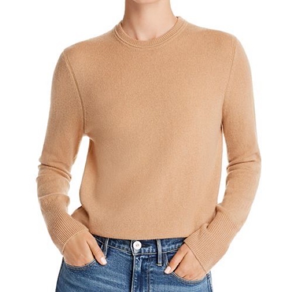 Equipment x Anthropologie Sanni Cashmere Crew Neck XXS Taupe Camel Super Soft - Picture 17 of 17